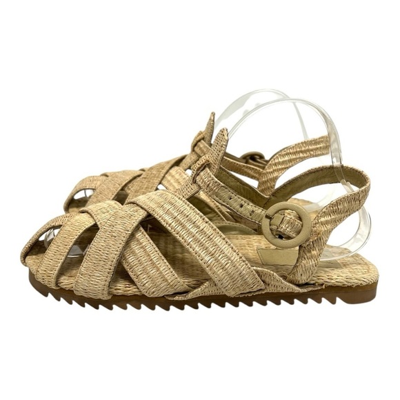Farm Rio Raffia Zigzag Fisherman Slingback Sandals Women’s 39.5 - Picture 8 of 15
